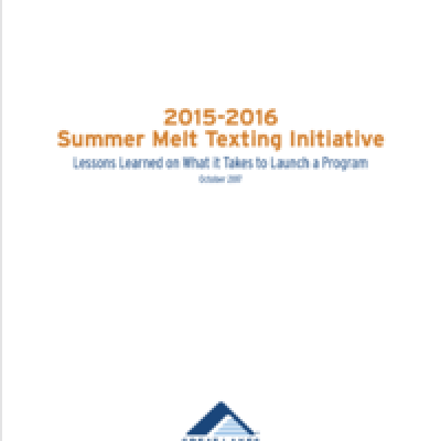2015-2016 Ascendium Summer Melt Closing Report