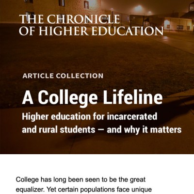 A College Lifeline Higher education for incarcerated and rural students