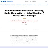Comprehensive Approaches to Increasing Student Completion