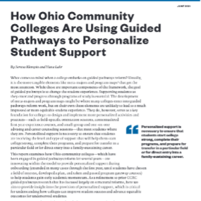 How Ohio Community Colleges Are Using Guided Pathways to Personalize Student Support