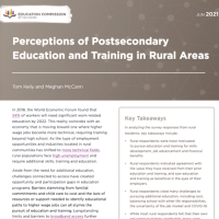Perceptions of Postsecondary Education and Training in Rural Areas