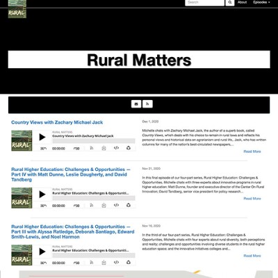 Rural Matters Rural Higher Education Challenges Opportunities